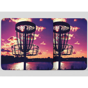 Disc Golf Custom Silicone Drink Coasters Cup Mat Cup Coasters Tableware Set of 4